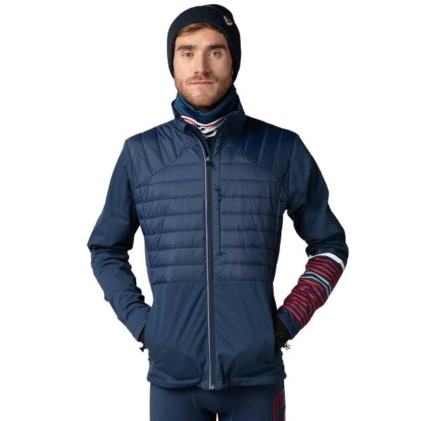 Kurtka narciarska Rossignol Poursuite Warm. Niebieskie kurtki męskie Rossignol, l, bez wzorów, z materiału, z kapturem, narciarskie. Za 749.00 zł.