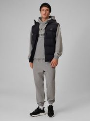 4F Spodnie dresowe joggery męskie - szare M. Szare spodnie sportowe męskie 4f, m, bez wzorów, z dresówki, trekkingowe. Za 179.99 zł.