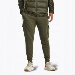 Spodnie Męskie Joggery Cargo Under Armour UA Rival Fleece Cargo Jogger Xs. Zielone spodnie sportowe męskie Under Armour, m, bez wzorów, do biegania. Za 239.99 zł.
