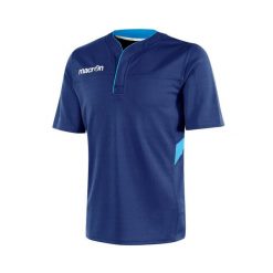 Koszulka Macron Lava. Niebieskie koszulki sportowe męskie Macron, bez wzorów, bez kołnierzyka, bez ramiączek. Za 220.00 zł.