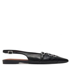 Sandały Vagabond Shoemakers. Czarne sandały damskie Vagabond Shoemakers, bez wzorów, bez obcasa, na płaskiej podeszwie, bez zapięcia. Za 329.99 zł.