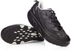 Buty FIT WALK z podeszwą kołyskową balansujące czarne 36. Czarne obuwie sportowe damskie Fitness King, bez wzorów. Za 255.68 zł.