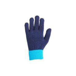 Rękawiczki Tricot granat-turk. Niebieskie rękawiczki dziecięce FOUGANZA, z kauczuku. Za 14.99 zł.