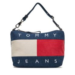 Torebka Tommy Jeans. Niebieskie torebki do ręki damskie Tommy Jeans, bez wzorów, z denimu, klasyczne, bez dodatków. Za 379.99 zł.