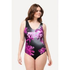 Damski Kostium kąpielowy Summer Vibes bez miękkich miseczek marszczenia. Czarne kostiumy jednoczęściowe damskie Ulla Popken, l, bez wzorów, z elastanu, sportowe, plus size, do pływania. Za 195.99 zł.