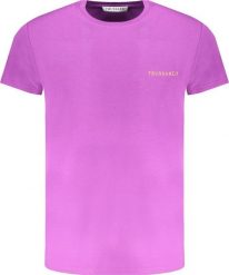 Trussardi FIOLETOWY T-SHIRT MĘSKI Z KRÓTKIM RĘKAWEM TRUSSARDI XL. Fioletowe t-shirty męskie Trussardi, m, bez wzorów, bez kołnierzyka. Za 79.80 zł.