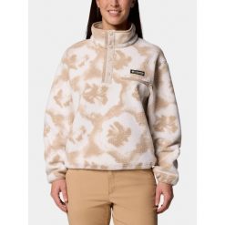 Sweter Damski Columbia Helvetia II Printed Cropped. Brązowe swetry damskie Columbia, bez wzorów, eleganckie, bez kołnierzyka, bez ramiączek, bez kaptura. Za 299.00 zł.