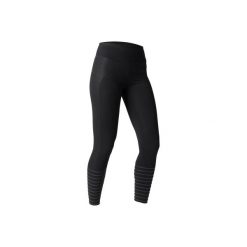 Legginsy slim Gym & Pilates 900 damskie. Czarne legginsy damskie DOMYOS, z bawełny. Za 84.99 zł.