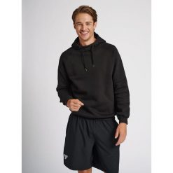 Bluza z kapturem Hummel Heavy. Czarne bluzy męskie Hummel, s, bez wzorów, z bawełny, z kapturem, na fitness i siłownię. Za 201.20 zł.