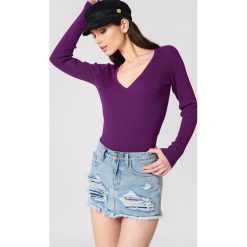 Minkpink Szorty jeansowe Trash Talk - Blue. Niebieskie szorty damskie MINKPINK, z aplikacjami, z jeansu. W wyprzedaży za 66.89 zł.