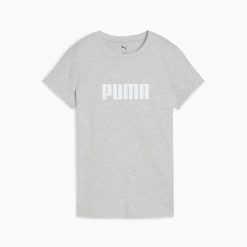 Koszulka damska Puma ESS LOGO szara 68830804 r S. Szare koszulki sportowe damskie Puma, s, bez wzorów, z bawełny, bez kołnierzyka, bez ramiączek. Za 75.87 zł.