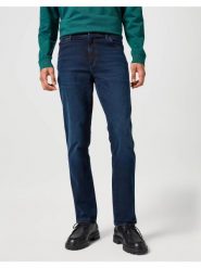 WRANGLER MĘSKIE SPODNIE JEANSOWE TEXAS SLIM MIDNIGHT RODEO 112358219 W12S017433. Białe jeansy męskie Lee, na jesień, casualowe. Za 229.99 zł.