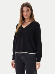 Vero Moda Sweter Aquarius 10331898 Czarny Regular Fit. Czarne swetry damskie Vero Moda, s, bez wzorów, z syntetyku, bez kołnierzyka, bez ramiączek, bez kaptura. Za 159.99 zł.