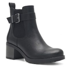 Botki Clara Barson. Czarne botki damskie Clara Barson, bez obcasa, na słupku, bez zapięcia. Za 111.99 zł.