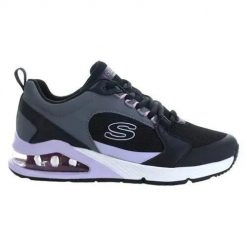 Buty do chodzenia damskie Skechers Uno. Czarne obuwie sportowe damskie Skechers, bez wzorów, z materiału, trekkingowe. Za 456.00 zł.