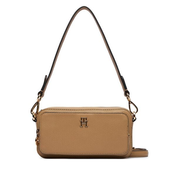 Torebka Tommy Hilfiger. Brązowe torebki do ręki damskie Tommy Hilfiger, bez wzorów, klasyczne, bez dodatków. Za 326.99 zł.