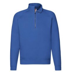 Bluza Unisex Premium Quarter Zip Raglan Dla Dorosłych. Niebieskie bluzy męskie Fruit of the Loom, m, bez wzorów, bez kaptura. Za 143.99 zł.
