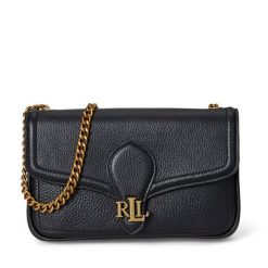 Torebka LAUREN RALPH LAUREN. Czarne listonoszki damskie Lauren Ralph Lauren, bez wzorów, bez dodatków. Za 779.99 zł.