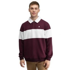 Męska bluza golfowa Siroko Eagle Cherry. Czerwone bluzy męskie SIROKO, m, bez wzorów, z materiału, bez kaptura. Za 253.00 zł.