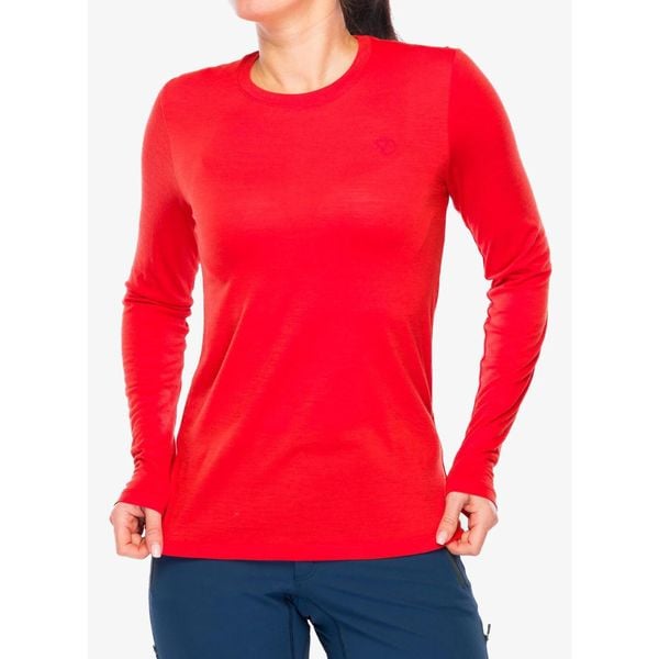 Bluza damska Fjallraven Abisko Wool LS. Brązowe bluzy damskie Fjällräven, bez wzorów, bez kaptura. Za 287.99 zł.