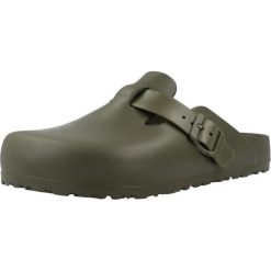 Kapcie Birkenstock Boston Eva Damskie. Zielone kapcie damskie Birkenstock, bez wzorów, z materiału. Za 335.65 zł.