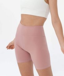 Kolarki z wysokim stanem - Różowy. Czerwone szorty sportowe damskie JOY STUDIO, m, bez wzorów, z materiału, z podwyższonym stanem, na fitness i siłownię. Za 149.00 zł.