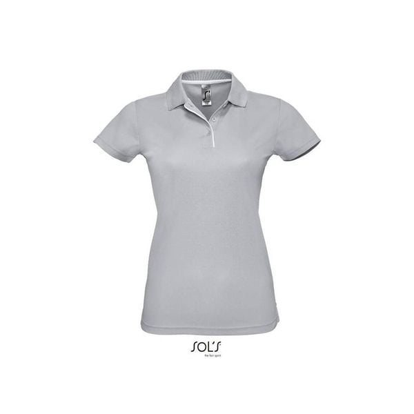 Damska Sportowa Koszulka Polo Performer. Niebieskie koszulki sportowe damskie SOL'S, s, bez wzorów, bez kołnierzyka, bez ramiączek. Za 81.99 zł.