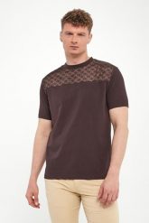 T-shirt męski z nadrukiem logo KARL LAGERFELD. T-shirty męskie KARL LAGERFELD, l, bez wzorów, bez kołnierzyka. Za 479.00 zł.