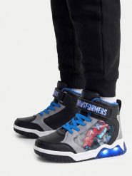 TRANSFORMERS Sneakersy CEO-CP76-AW26-338TF Czarny. Czarne buty sportowe chłopięce transformers, bez wzorów, ze skóry, bez zapięcia. Za 139.99 zł.