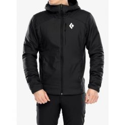 Kurtka ocieplana Black Diamond First Light Stretch Hoody. Czarne kurtki sportowe męskie Black Diamond, bez wzorów, wspinaczkowe. Za 939.99 zł.