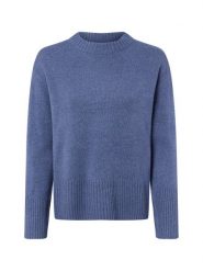 Marie Lund wełniana bluzka Kobiety Wełna niebieski, XL. Niebieskie bluzki damskie Marie Lund, xl, bez wzorów, z wełny, bez kołnierzyka, bez ramiączek. Za 299.95 zł.