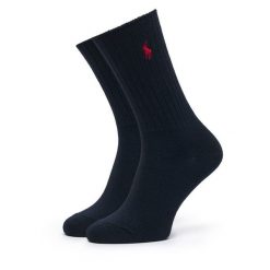 Skarpety długie Polo Ralph Lauren. Niebieskie skarpety damskie Polo Ralph Lauren, bez wzorów. Za 89.99 zł.