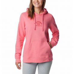 Bluza Sportowa Columbia Trek Graphic Hoodie Damska. Czerwone bluzy sportowe damskie Columbia, xs, bez wzorów, bez kaptura. Za 225.99 zł.