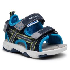 Sandały Geox. Niebieskie sandały chłopięce Geox, bez zapięcia. Za 179.99 zł.