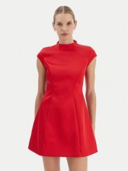 Bardot Sukienka koktajlowa Delphi 59329DB2 Czerwony Slim Fit. Czerwone sukienki damskie Bardot, bez wzorów, z syntetyku, wizytowe, bez kołnierzyka, bez ramiączek. Za 599.99 zł.