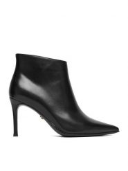 Gino Rossi Botki EO-CLOE-GLC9273-4-370-1 Czarny. Czarne botki damskie Gino Rossi, ze skóry, bez obcasa, na szpilce, bez zapięcia. Za 369.99 zł.