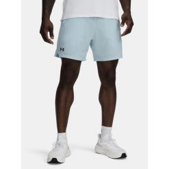 Męskie Spodenki Sportowe Under Armour Vanish Woven 6in Shorts. Niebieskie krótkie spodenki sportowe męskie Under Armour, m, bez wzorów, na fitness i siłownię. Za 149.99 zł.