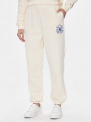 Tommy Hilfiger Spodnie dresowe Crest Sweat Pant WW0WW40601 Écru Regular Fit. Spodnie dresowe damskie Tommy Hilfiger, xl, bez wzorów, z dresówki. Za 399.99 zł.