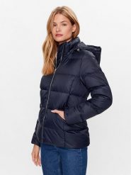 Tommy Hilfiger Kurtka puchowa WW0WW38934 Granatowy Regular Fit. Niebieskie kurtki damskie Tommy Hilfiger, xs, bez wzorów, z puchu, bez kaptura. Za 979.99 zł.