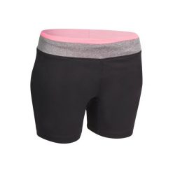 Spodenki fitness kardio 100. Czarne szorty sportowe damskie DOMYOS. Za 24.99 zł.