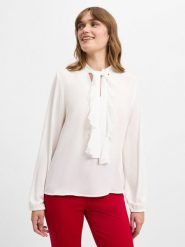Franco Callegari Bluzka Kobiety biały, 40. Białe bluzki damskie Franco Callegari, bez wzorów, eleganckie, bez kołnierzyka, bez ramiączek. Za 139.95 zł.
