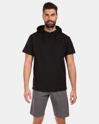 Męska bluza z krótkim rękawem Kilpi DIAN-M. Czarne bluzy męskie Kilpi, l, bez wzorów, z bawełny, bez kaptura. Za 318.77 zł.