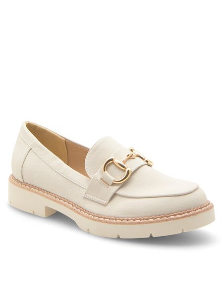 Clara Barson Lordsy EVELINNE WS5885-01 Écru. Białe mokasyny damskie Clara Barson, ze skóry. Za 129.99 zł.