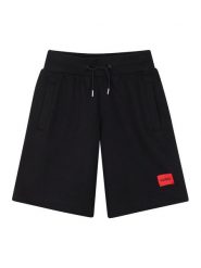 HUGO Szorty sportowe G01183 S Czarny Regular Fit. Czarne szorty dla chłopców Hugo, bez wzorów, z bawełny, sportowe. Za 259.99 zł.