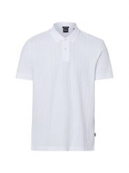 BOSS koszulka polo Mężczyźni Bawełna (100%) biały, M. Białe koszulki polo męskie Boss, m, bez wzorów, z bawełny, bez kołnierzyka, bez ramiączek. Za 479.95 zł.