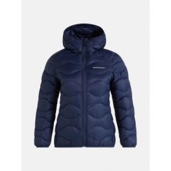 Kurtka Peak Performance Damska Helium Down Hood Jacket - XS. Niebieskie kurtki damskie Peak Performance, l, bez wzorów, bez kaptura. W wyprzedaży za 1,019.00 zł.