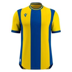 Koszulka Macron Propus Eco. Żółte koszulki sportowe męskie Macron, bez wzorów, z materiału, bez kołnierzyka, bez ramiączek, do piłki nożnej. Za 219.50 zł.