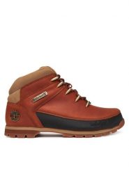 Timberland Trapery Euro Sprint Mid Lace TB0A2K84EJD1 Brązowy. Brązowe śniegowce i trapery męskie Timberland, z nubiku, bez zapięcia. Za 519.99 zł.