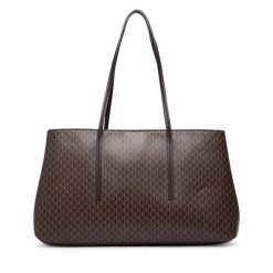Torebka Calvin Klein. Brązowe torebki do ręki damskie Calvin Klein, bez wzorów, klasyczne, bez dodatków. Za 649.99 zł.