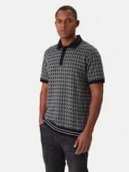 KARL LAGERFELD Polo 745006 561202 Czarny Regular Fit. Czarne koszulki polo męskie KARL LAGERFELD, m, bez wzorów, z bawełny, bez ramiączek. Za 709.99 zł.